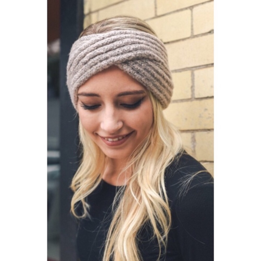 Tan ear warmer headband